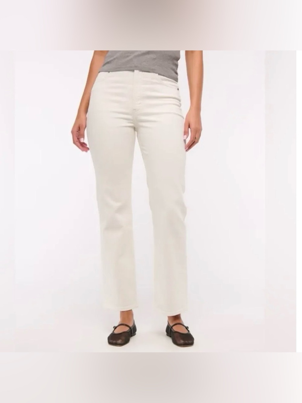 NWT Abercrombie & Fitch Ultra High Rise Ankle Straight Jeans Size 32